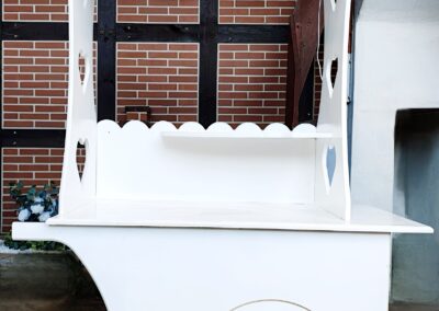 Candy Bar 'Home' in weiss, aus MDF-Holz, Maße: 200/75/87cm ca 70 Kg