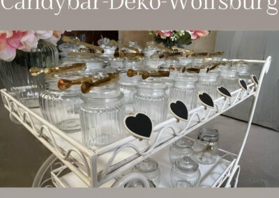 Medium Candybar mit versch. Gläsern und Dekorationen